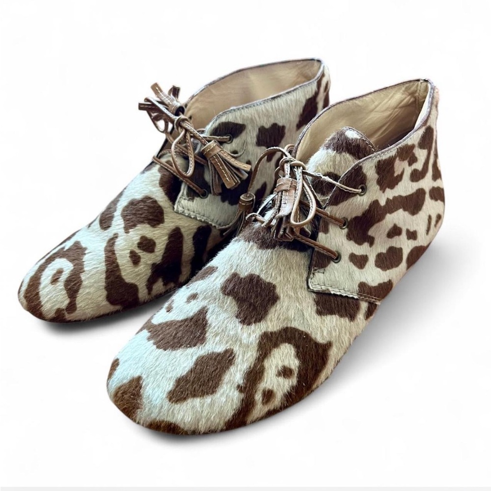 Kate Spade women’s 7 ponyhair animal print ankle booties. Vintage